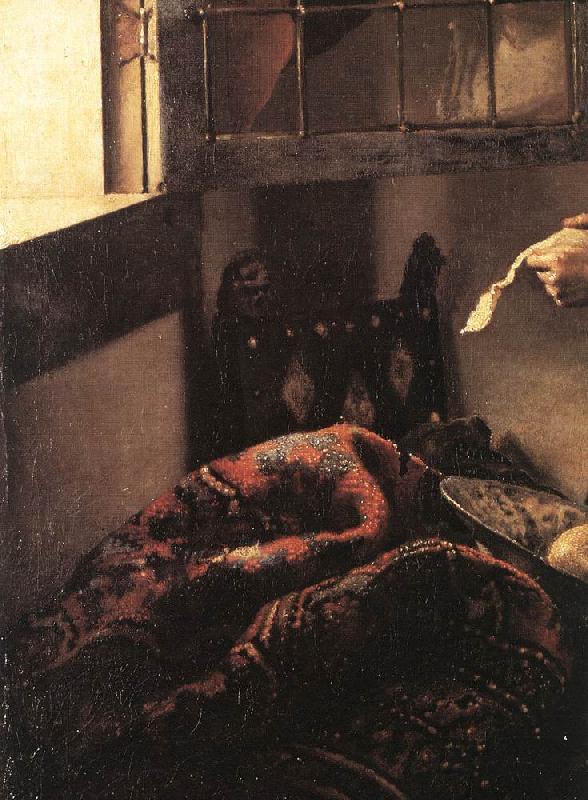 VERMEER VAN DELFT, Jan Girl Reading a Letter at an Open Window (detail) e oil painting image